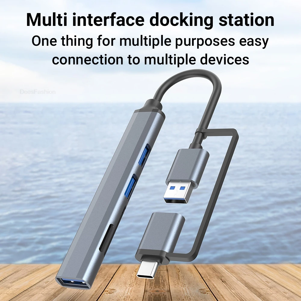 4 in 1 USB 3.0 HUB Adapter Type C OTG Splitter Multi-Distributor Adapter Mobile Phone Laptop Accessories For Macbook PC Computer