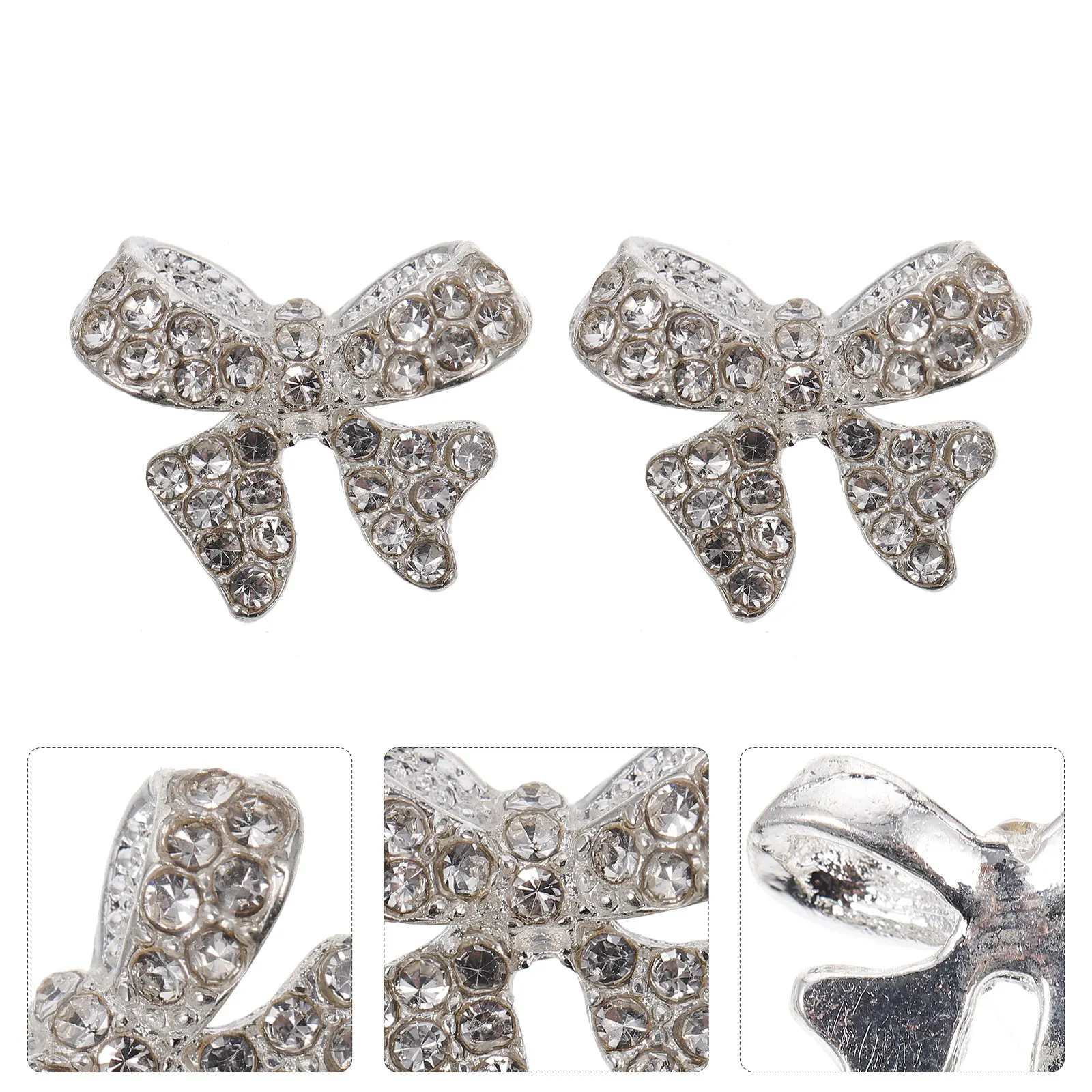 

5pcs Bow Charms Delicate Diy Ornaments Rhinestone Decorations Manicure Accessories Nail Art Jewelry Nail Art Supplies Nails