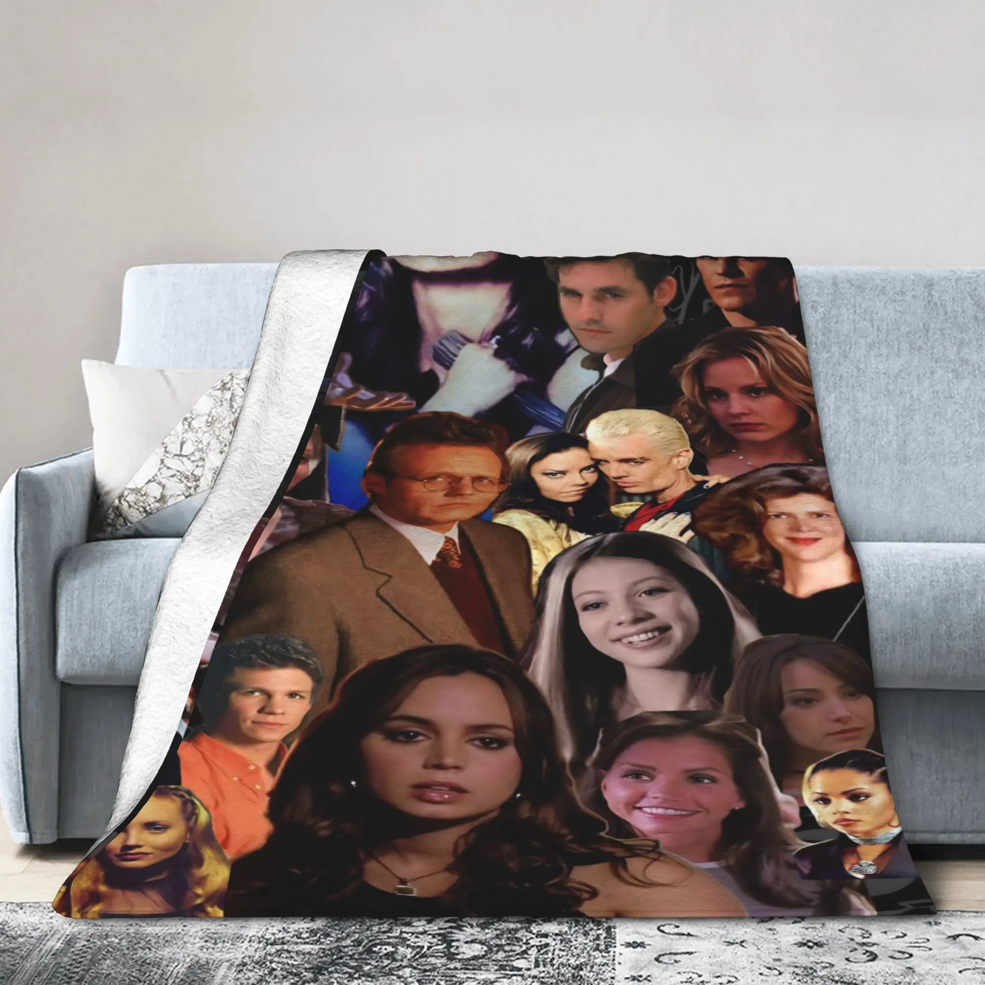 Buffy the Vampire Slayer Blanket Cover Flannel Horror Movie Super Soft Throw Blankets for Car Sofa Couch Bedroom Quilt
