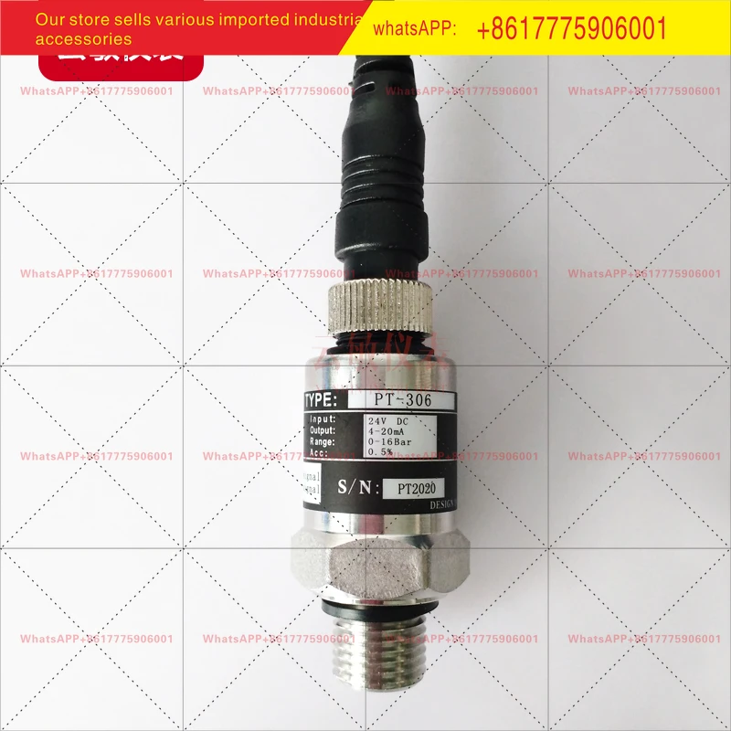 PT-306 screw air compressor pressure sensor 2 split teeth 4-20mA pressure transmitter 0-16bar