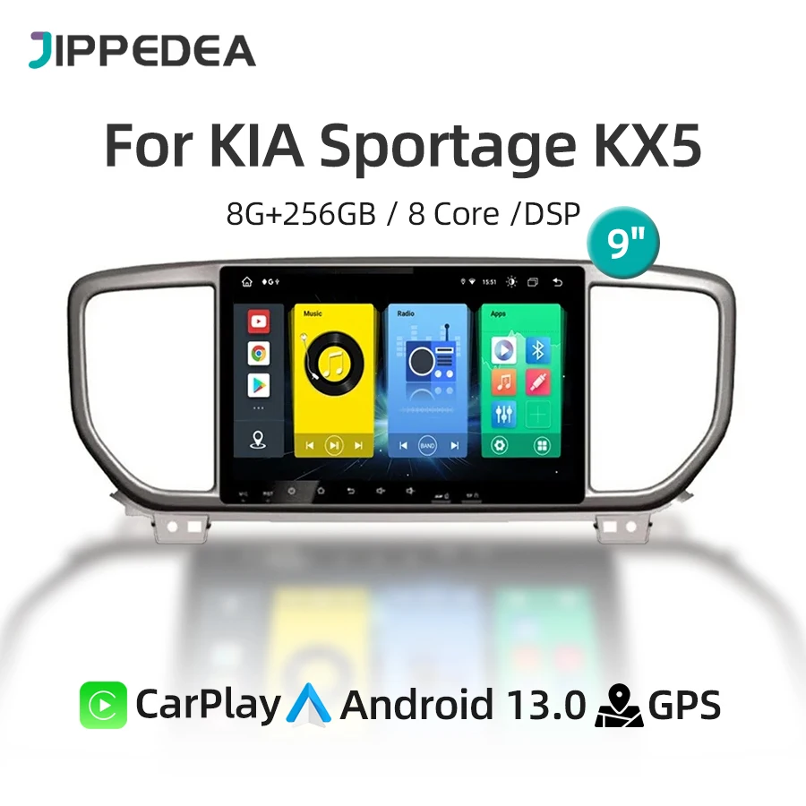 Android 13.0 8Core Car Multimedia Player CarPlay Bluetooth GPS Navigation 4G WiFi DSP Car Radio For KIA Sportage KX5 2018 2019