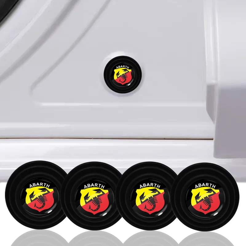 4Pcs Car Door Shock Trunk protection pad Auto accessories For Abarth Fiat Ducato 500 500L 124 Spider Coupe Panda Doblo Car Goods