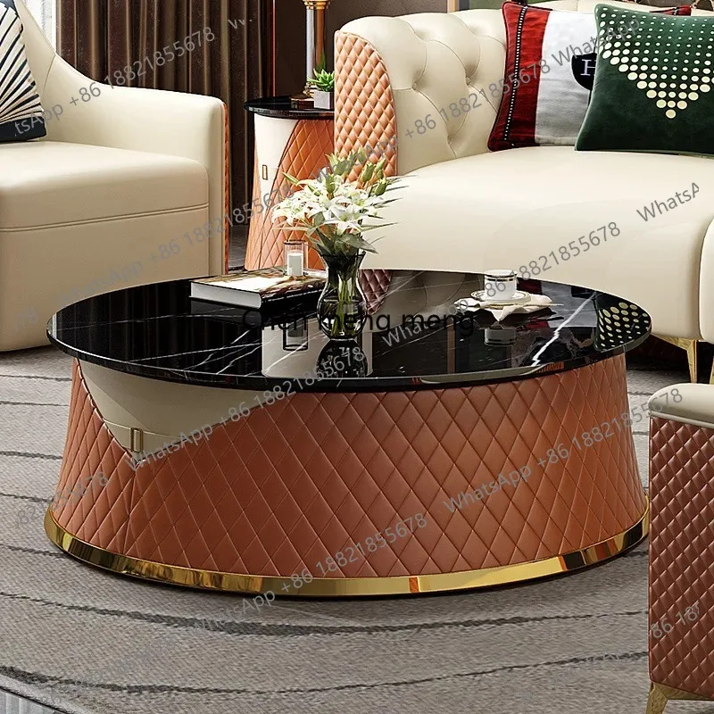 

Light Luxury Marble Coffee Tables Living Room Small Apartment Minimalist Coffee Tables Post-modern Marble Furniture