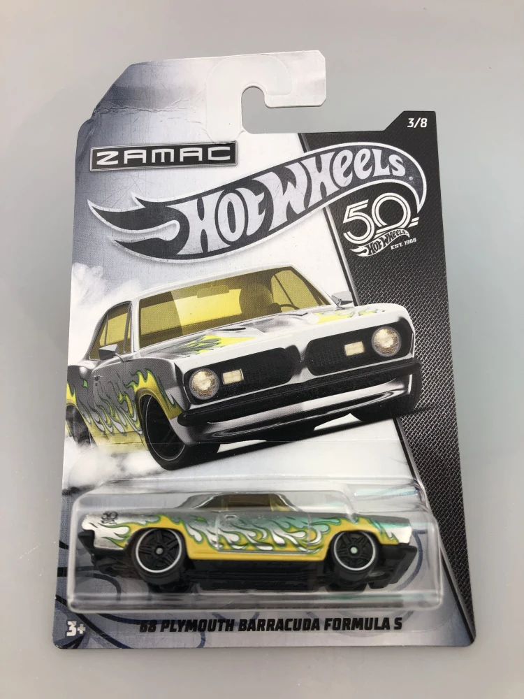 Hot Wheels Cars 50Th Anniversary ZAMAC  FORD MUSTANG/CHEVY CAMARO 1/64 Metal Diecast Model Collection Toy Vehicles FRN23