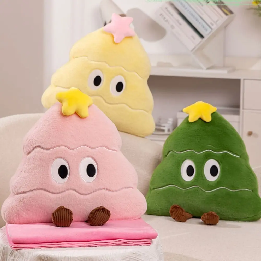Decorazioni natalizie Morbido albero di Natale Cuscino in peluche Cartone animato Kawaii Cuscino natalizio decorativo Simpatico cuscino natalizio Natale