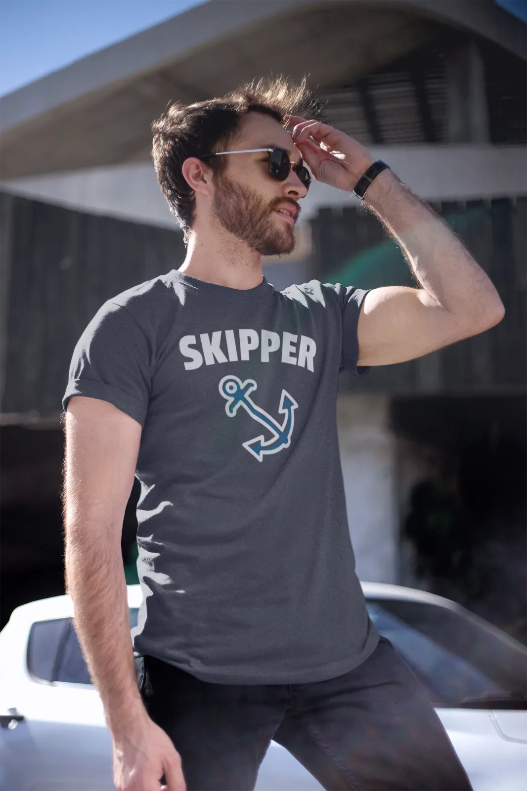 

Футболка Skipper Anchor — футболка моряка — парусный спорт, катание на лодках, яхтинге, от XS до 5XL