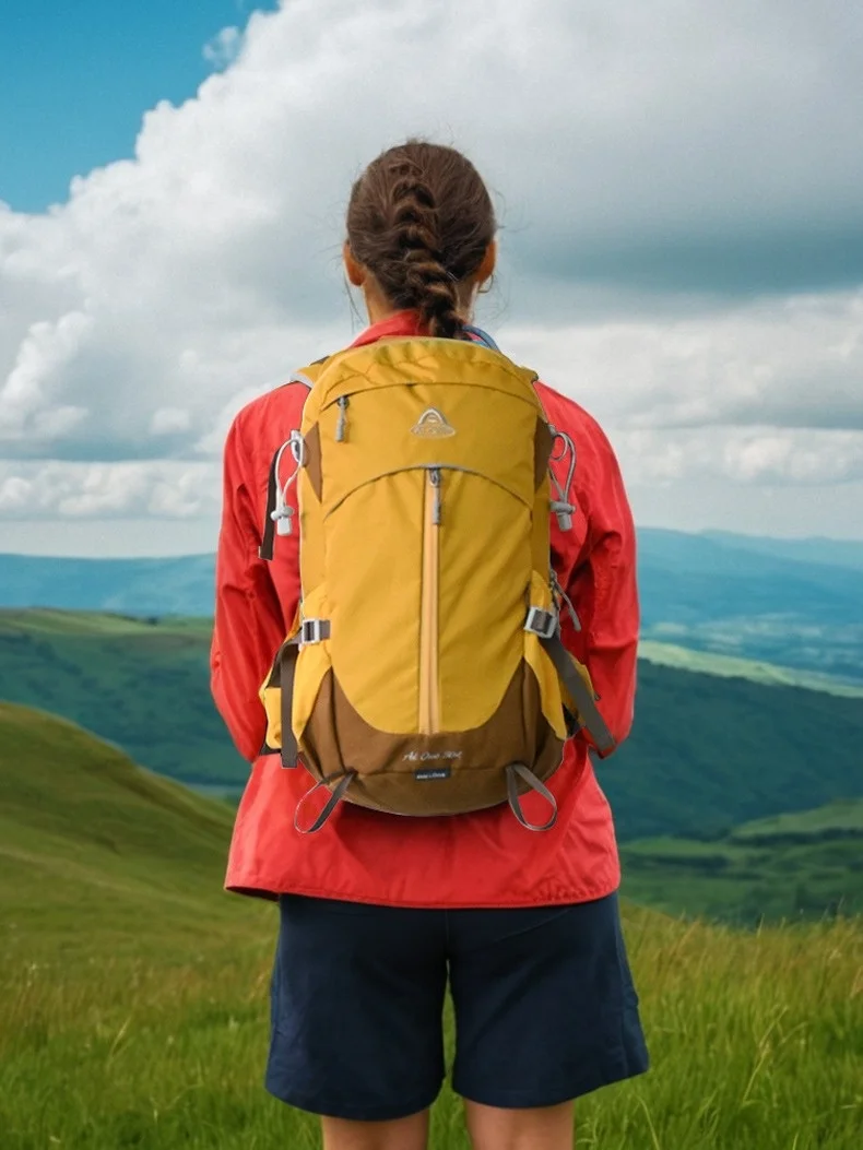 30L Lightweight Hiking Backpack with Rain Cover, Outdoor Sport Travel Bag Daypack for Camping Climbing Skiing Cycling Men Women