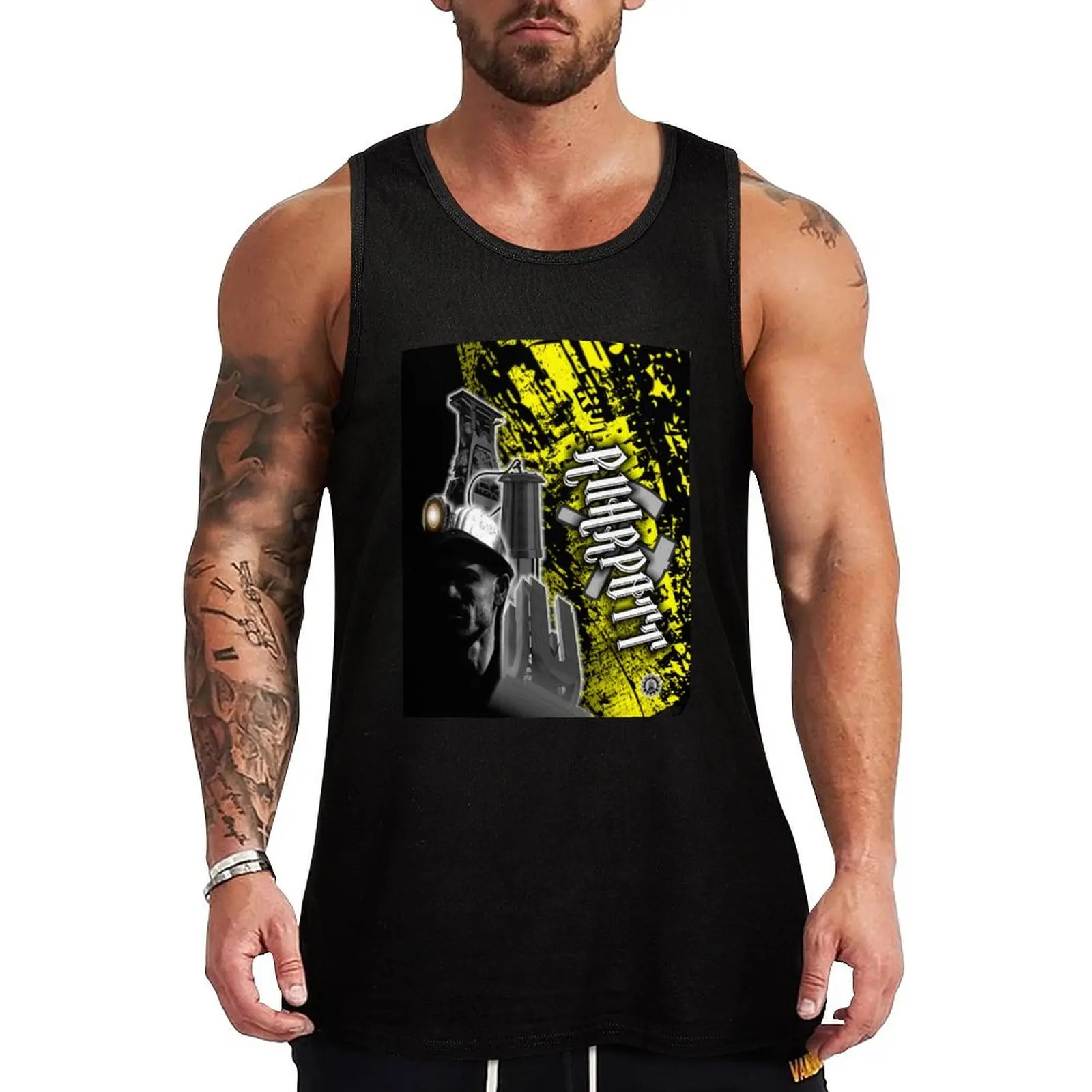 

Ruhrpott Goldcarbon (Tremonia design) Tank Top summer clothes for men gym wear men vest for men Gym t-shirt man