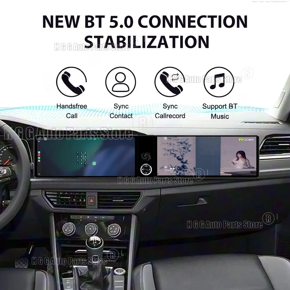 HJ Dual Screen For Volkswagen Sagitar 2019~2022 Android 13 Car Radio Multimedia Player GPS Navigation Accesorios Auto Video