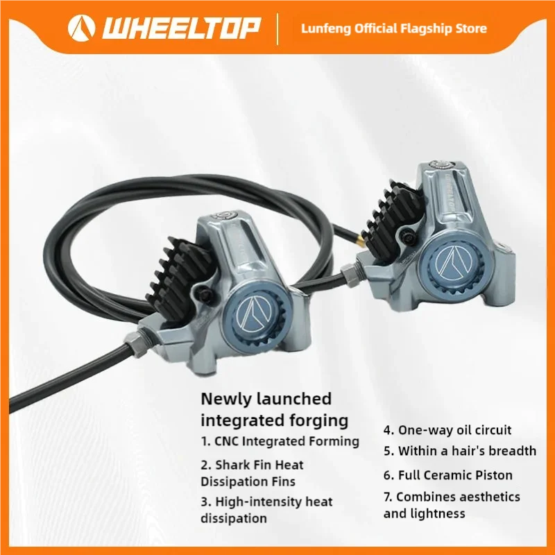 

Wheeltop New Clamps 7800PRO Blue Gray Painted Unidirectional Oil Circuit Ceramic Clamps w/Heat Dissipation Rings