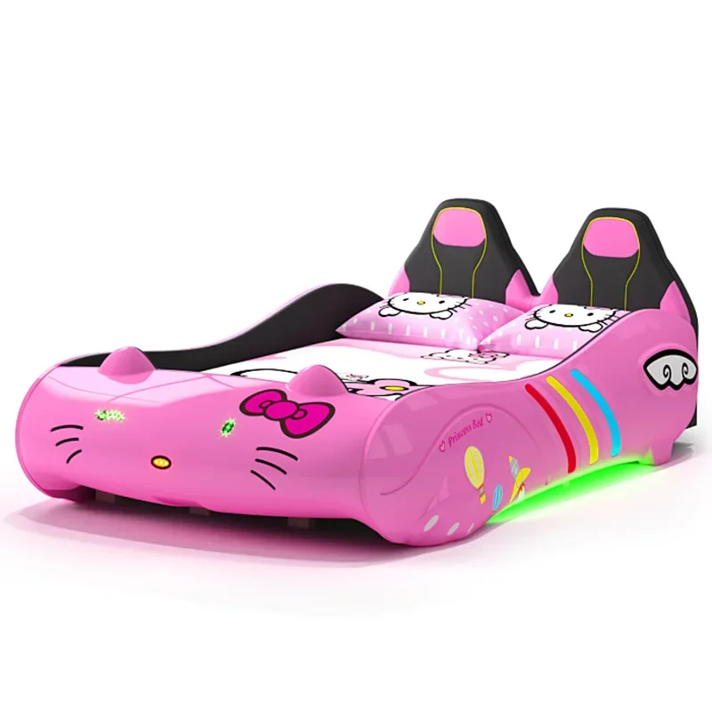 Cartoon shape children's bed girl pink princess bed