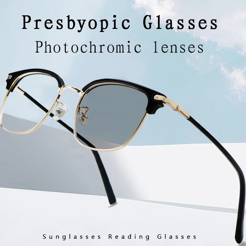 

Photochromic Reading Glasses for Women Men Stylish Lightweight Magnifying Readers Anti Eyestrain Cheaters Glasses