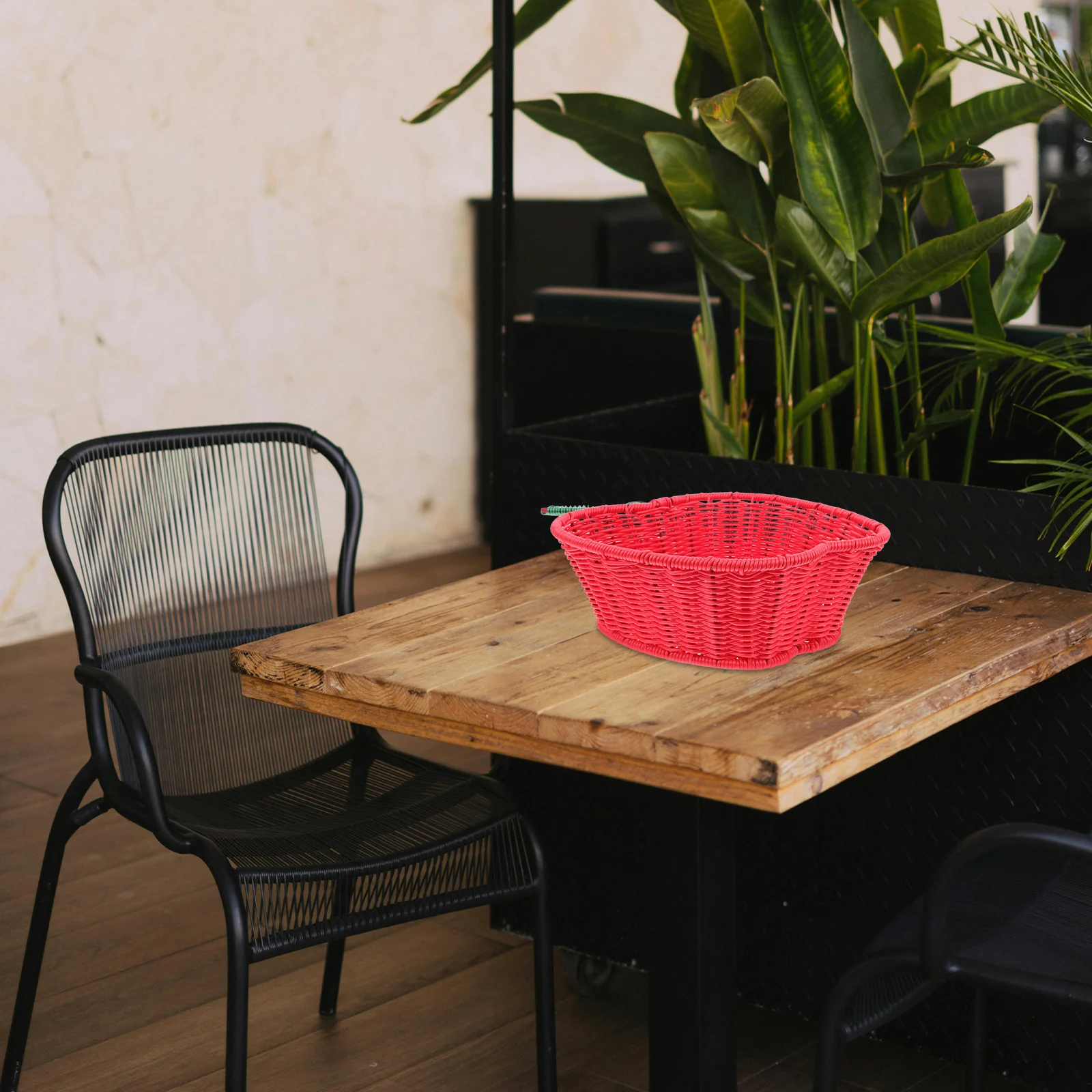 

Woven Fruit Basket Small Apple Shape Snack Storage Organizer Practical Food Holder Kitchen Table Woven Basket