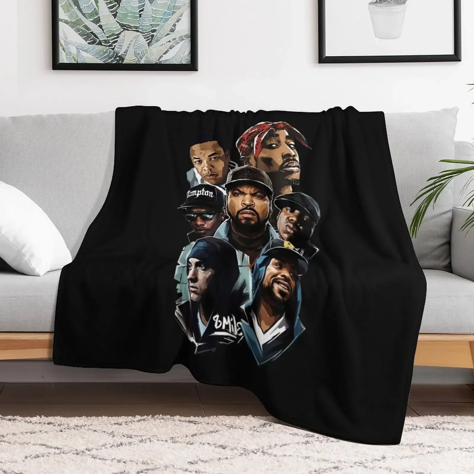 

Official Tupac Love Vintage California Throw Blanket Furrys Travel anime Plush Blankets manga Custom Blankets