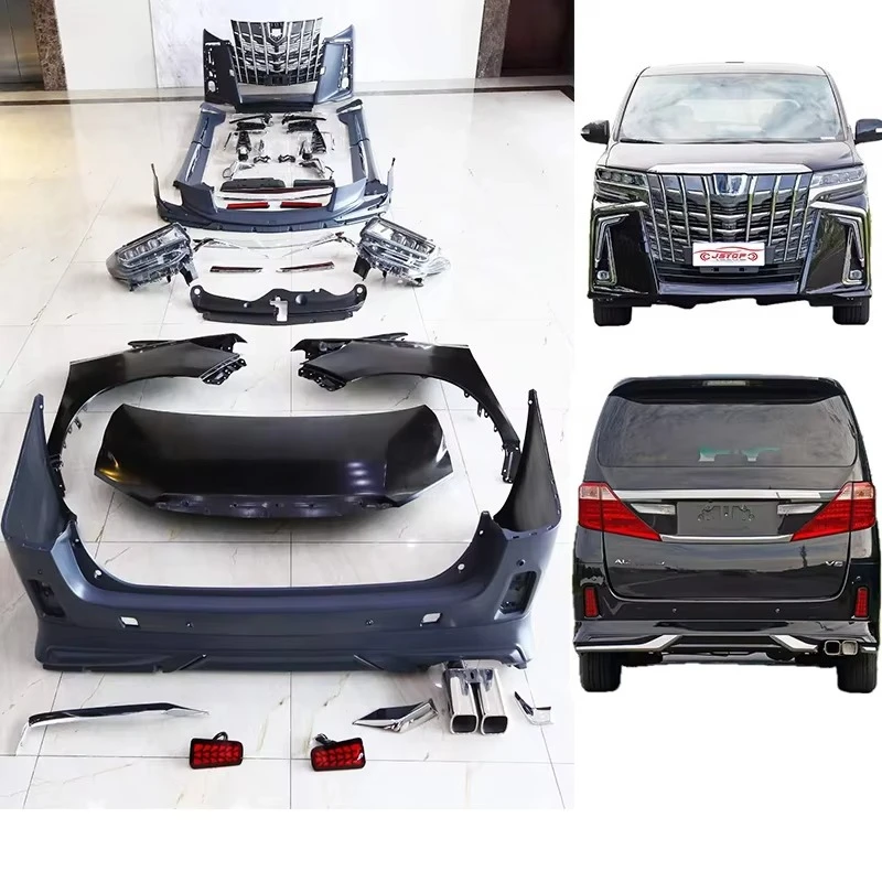 

High for Alphard Body Kit New Condition Front Bumper LED Headlights Fender PP Plastic Aluminum Rear Exhaust Auto Upgrade