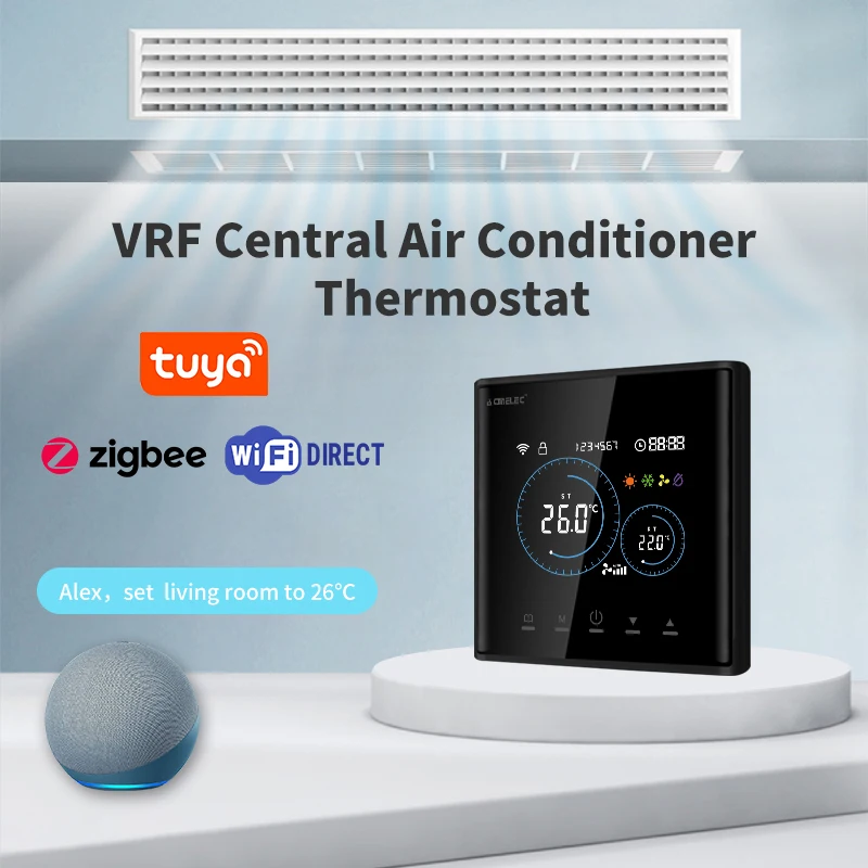 Smart Tuya Duct Split Unit Thermostat For Mitsubishi Ogeneral Daikin Midea VRF VRV Hitachi Support Alexa Google Voice Assistant