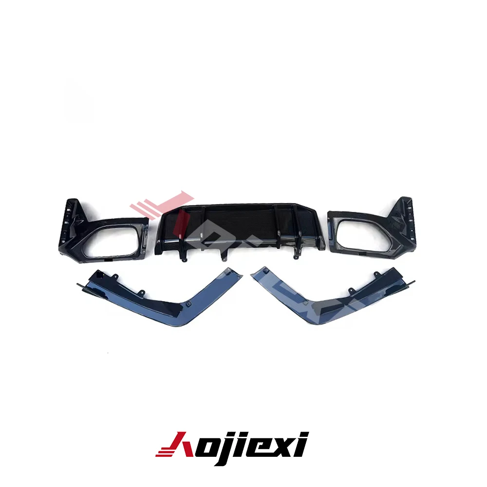 FD Style Carbon Fiber Rear Bumper Diffuser for BMW 3 Series G20 G21 LCI Touring Hight Quality Rear Bumper Splitter Lip Body Kit