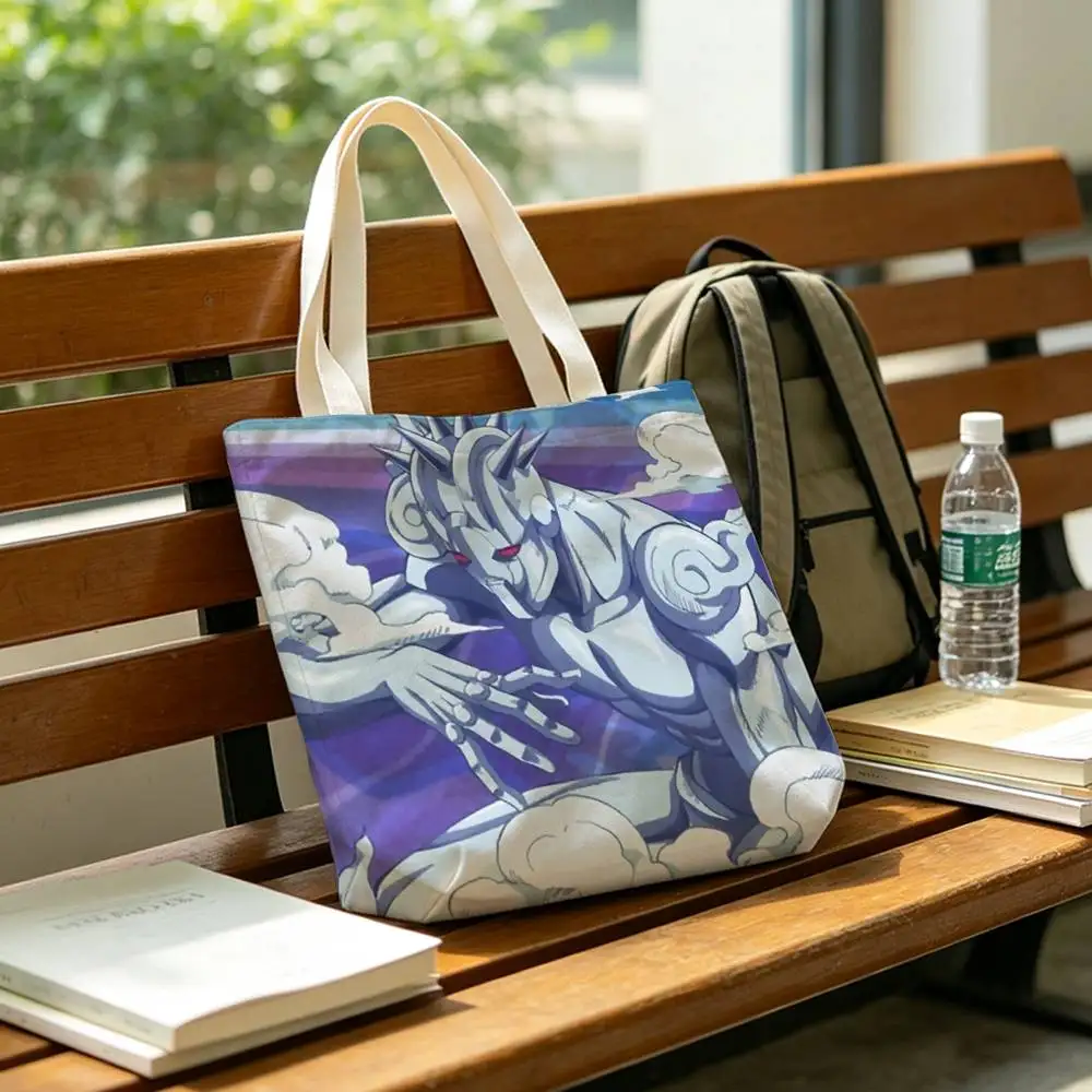 JOJO W-Weather report  Large Capacity Cotton Polyester Shoulder Tote Bag Zipper Handbag for Shopping Daily