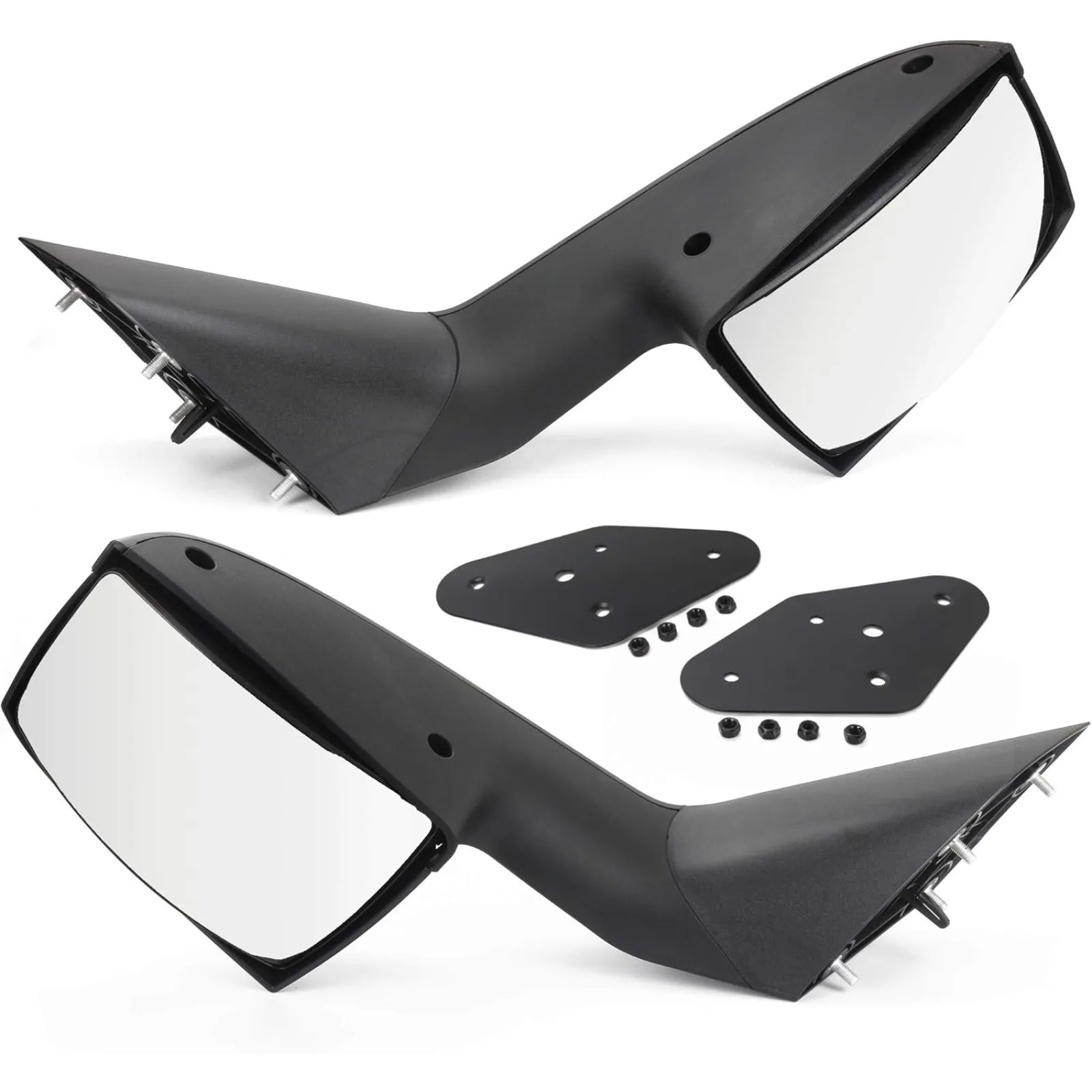 US  Pair Black Hood Mirror Driver and Passenger Sides Fit for 2004-2017 Volvo VNL VN VNM Truck Accessories #82361058-82361059