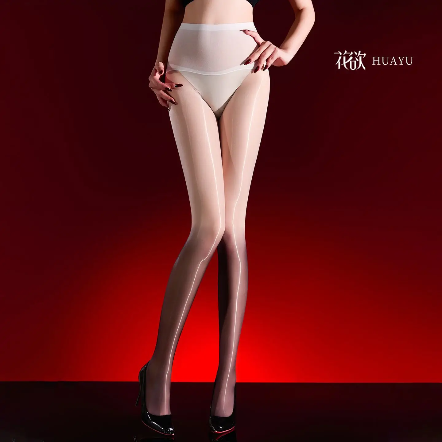 Two-tone Gradient Aurora Pantyhose With Seamless Crotch Ultra-thin Silky Smooth Sexy Alluring Seamless Open-crotch Women A37X