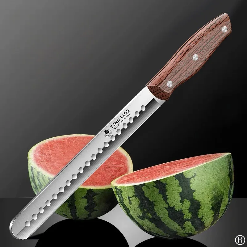 Fruit knife, stainless steel sharp watermelon cutting tool, large extended melon knife, watermelon knife, DS9195