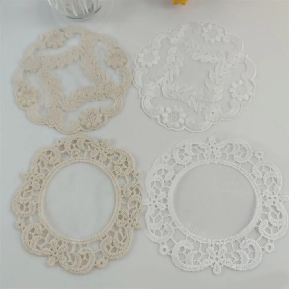 Napkin Lace Embroidered Coaster Kitchen Accessories Photo Prop Insulation Dining Mat European Style Anti-scald Table Cover