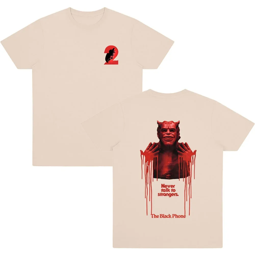 Black Phone 2 Hot Film Graphic T Shirts Men Women Cotton Tee Fashion Short Sleeve Tshirt Summer Oversized T-shirt Top Streetwear