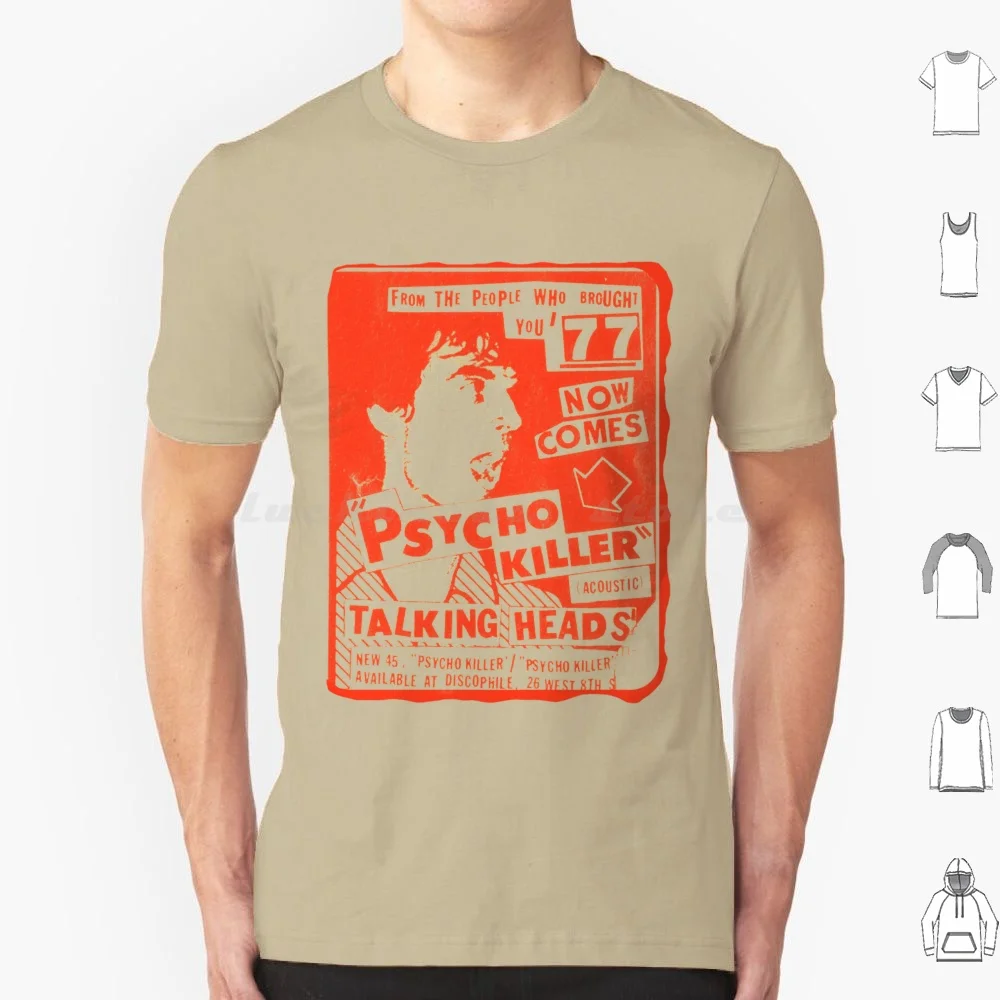 Psycho Killer T Shirt 6xl Cotton Cool Tee Talking Heads 77 Psycho Killer David Byrne 80s Nothing But Flowers Naive Melody This