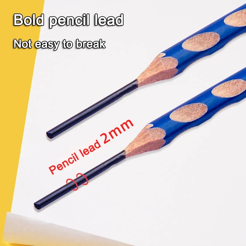 100Pcs HB Posture Correction Pencil Groove Triangle Wooden Pencil School Office Stationery Professional Exam Drawing Pen