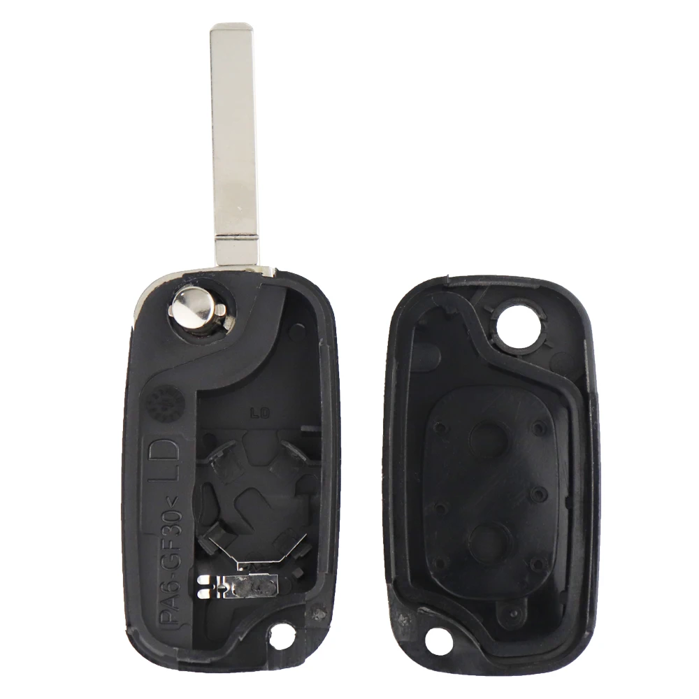 Coque de clé télécommande pour Renault Clio 3 Kangoo Master Modus Twingo Fluence Megane 2, symbole Duster Captur Kadjar VA2 NE73, lame non coupée