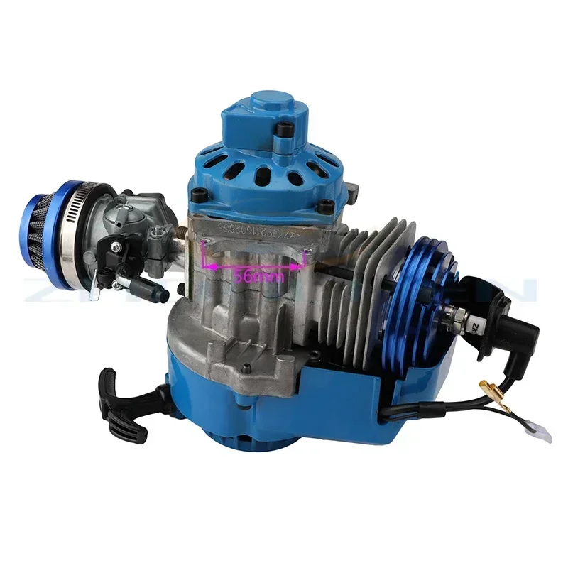 

2 Stroke Motocycle Recoil Pull Start Engine 25H Chain With Carburetor Air Filter For Pocket Bike Mini Dirt ATV Quad