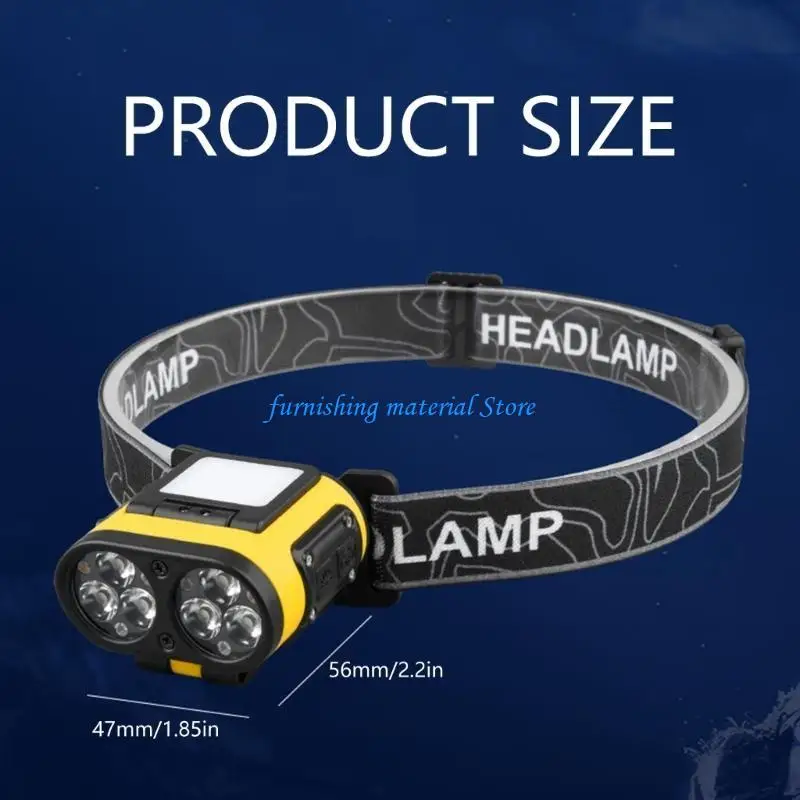 Y5GD Adjustable LED Hat Flashlight Rechargeable LED Head Flashlight Motion Induction Headlamp for Emergency Work