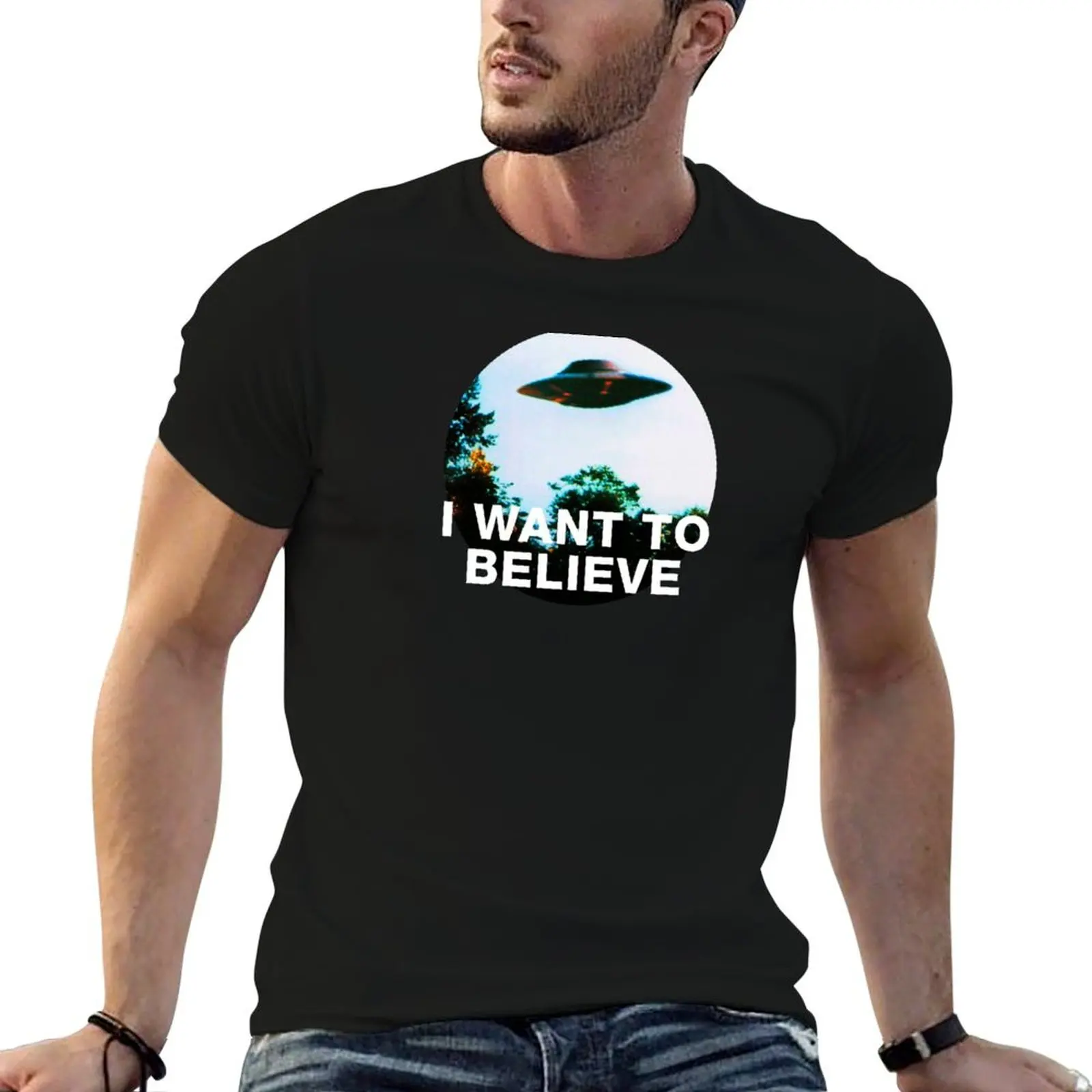 I want to believe. Original The X-Files poster T-Shirt customs design your own boys whites plus size men clothing