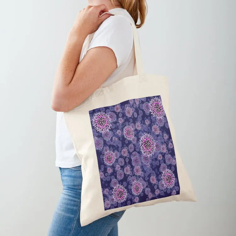 

Blue Flu Pattern Tote Bag university shopper bag tote bags cloth bags bags for women custom canvas bag