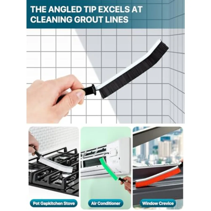 6개입 단단한 솔 틈새 청소 브러시 다기능 프리미엄 틈새 청소 도구 좁은 공간 청소용으로 설계됨