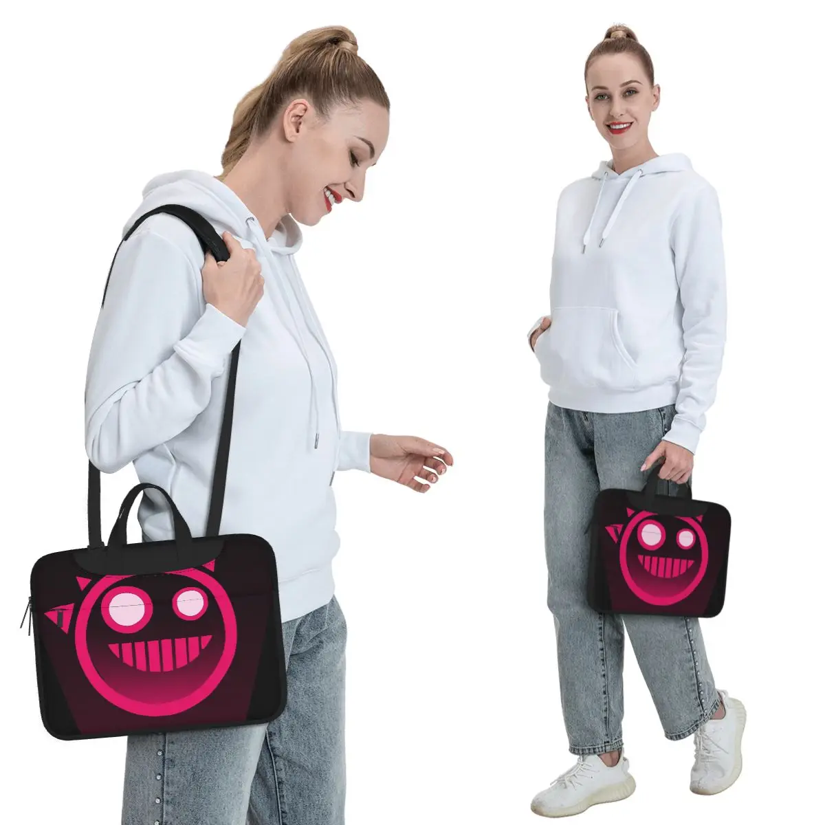 Just Shapes And Beats Blixer Crossbody Laptop Bag Case Computer Bag Resistant Protective Notebook Pouch for Macbook Pro Lenovo
