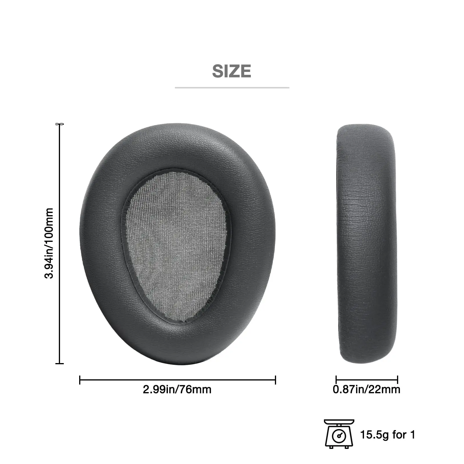 Replacement Earpads Cushion Compatible with JLAB JBuds Lux ANC Wireless Headphones Ear Pads with Protein Leather and Memory Foam