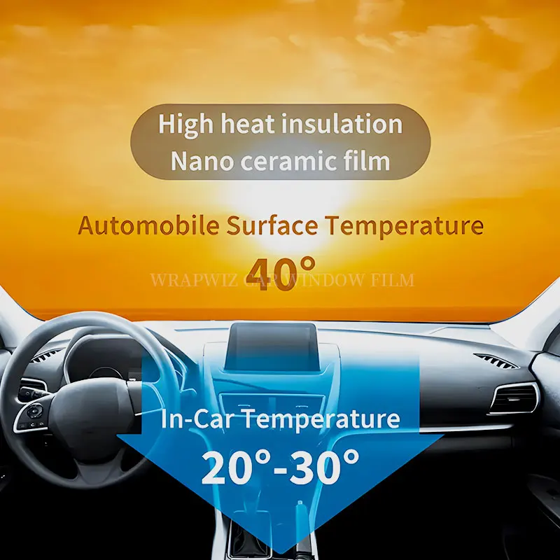 Automotive Color Change Film Car Window Vinyl Wrap UV Protection Heat Rejection High Gloss Finish