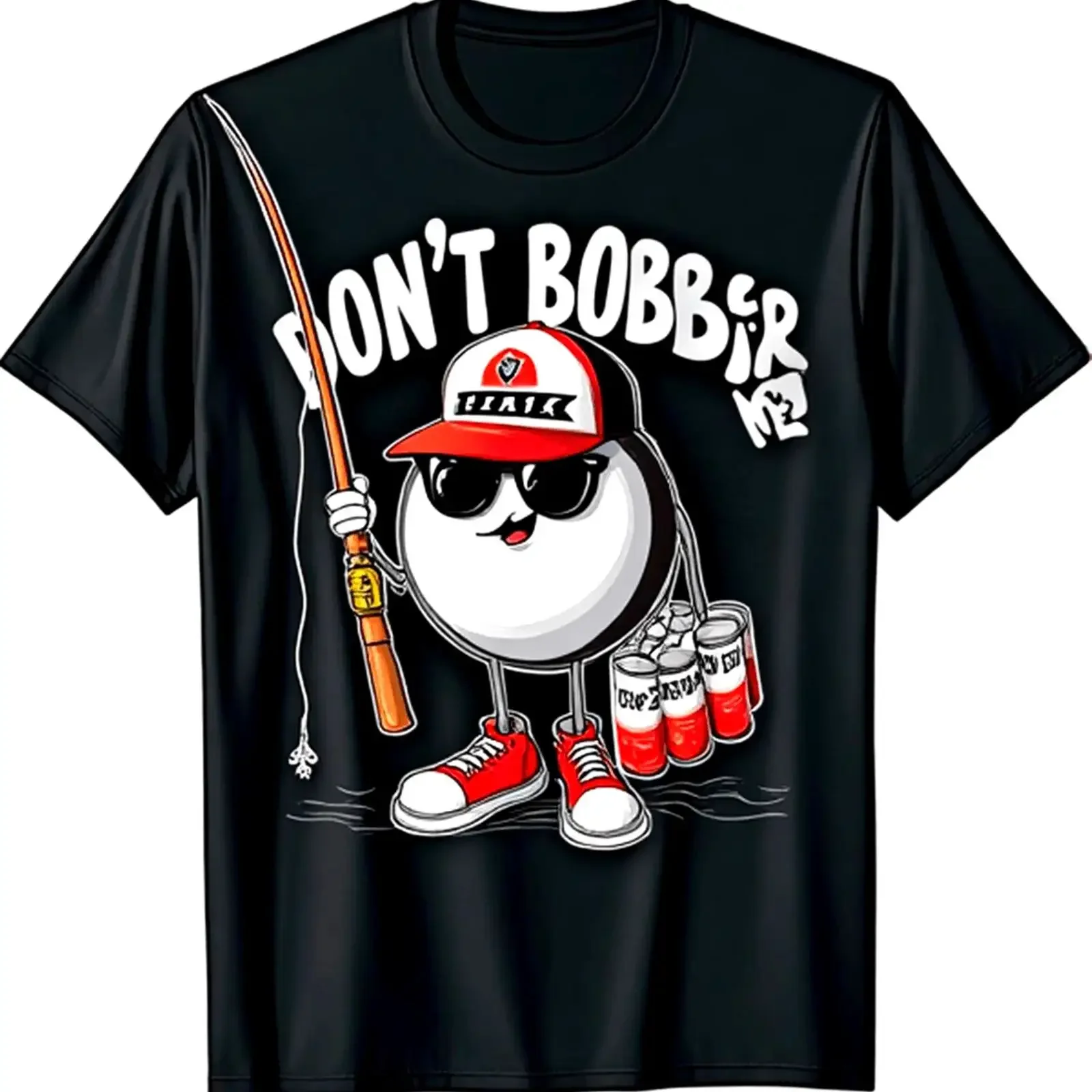 Funny Don't Bobber Me Fishing T Shirt 100 Soft Crew Neck with Bo vintage Washed Comfortable Unisex Top For Everyday Wear