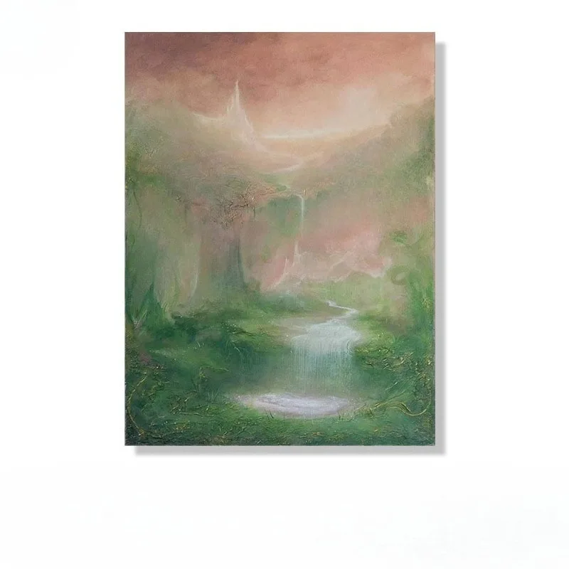 Hand painted oil painting abstract high sense living room entrance decorative painting pure hand