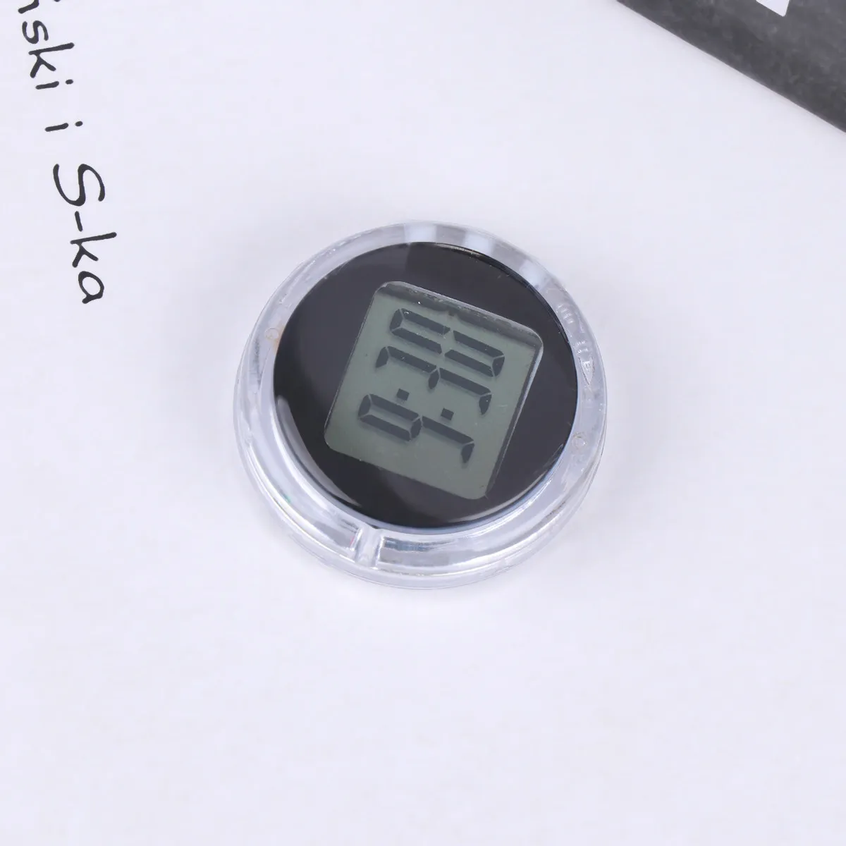 Mini Car Dashboard Clock Self-Adhesive Waterproof Digital Clock for Car Motorcycle Scooter Bike Office Use 12-Hour Format Black - view 4