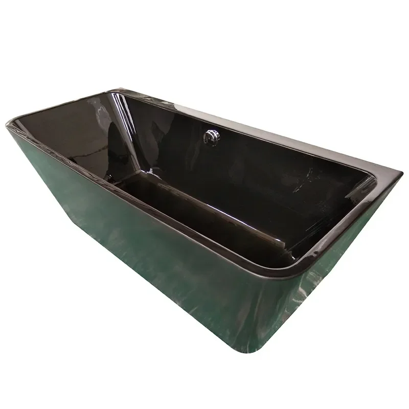 Japanese Style Square Acrylic Massage Bathtub Seamless Integrated Thermostatic Soaking Tub for Small Apartment Bathroom