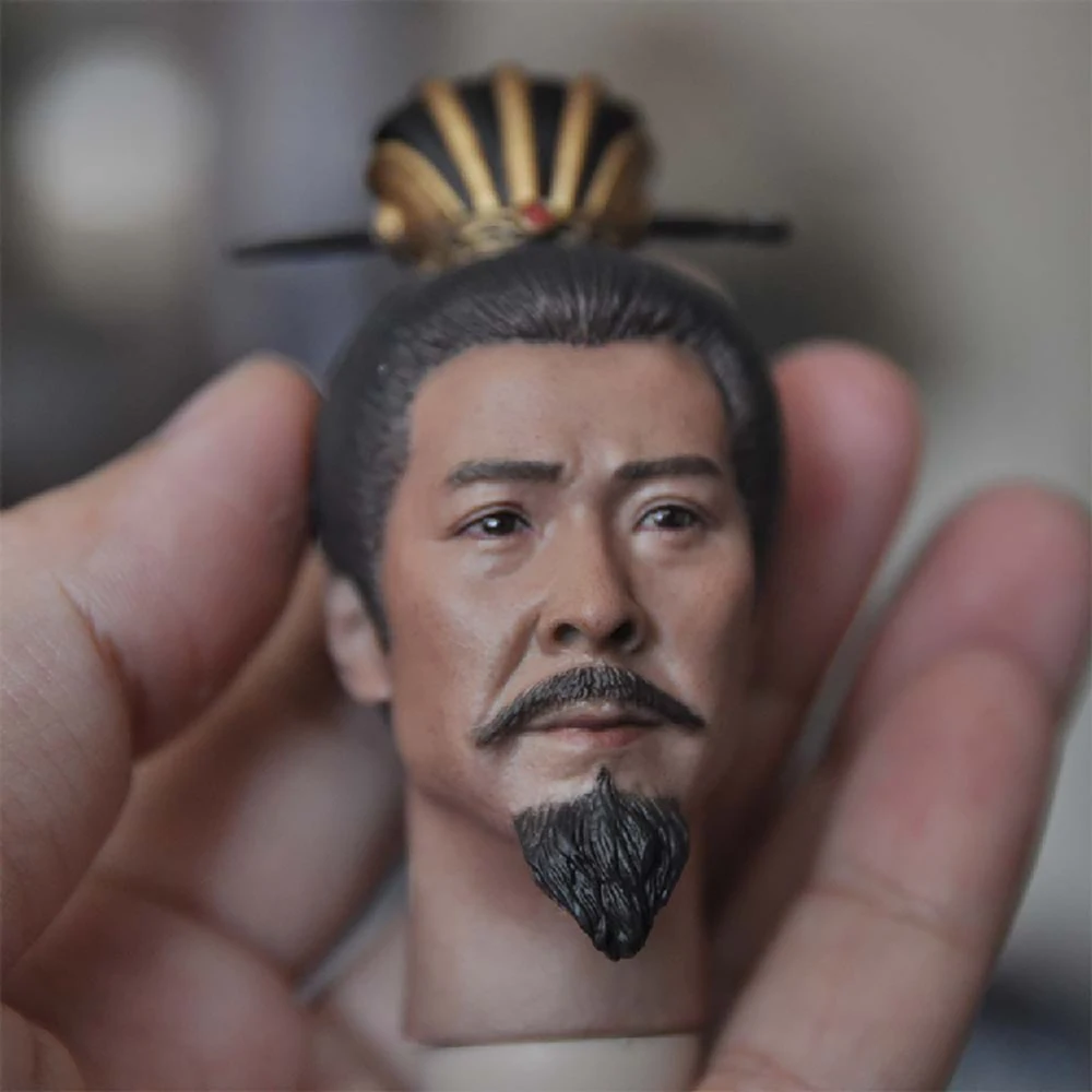 1/6 Three Kingdoms Series Guan Yu Zhang Fei Zhou Yu Head Sculpt Carving Hair Crown Soldier Model For 12