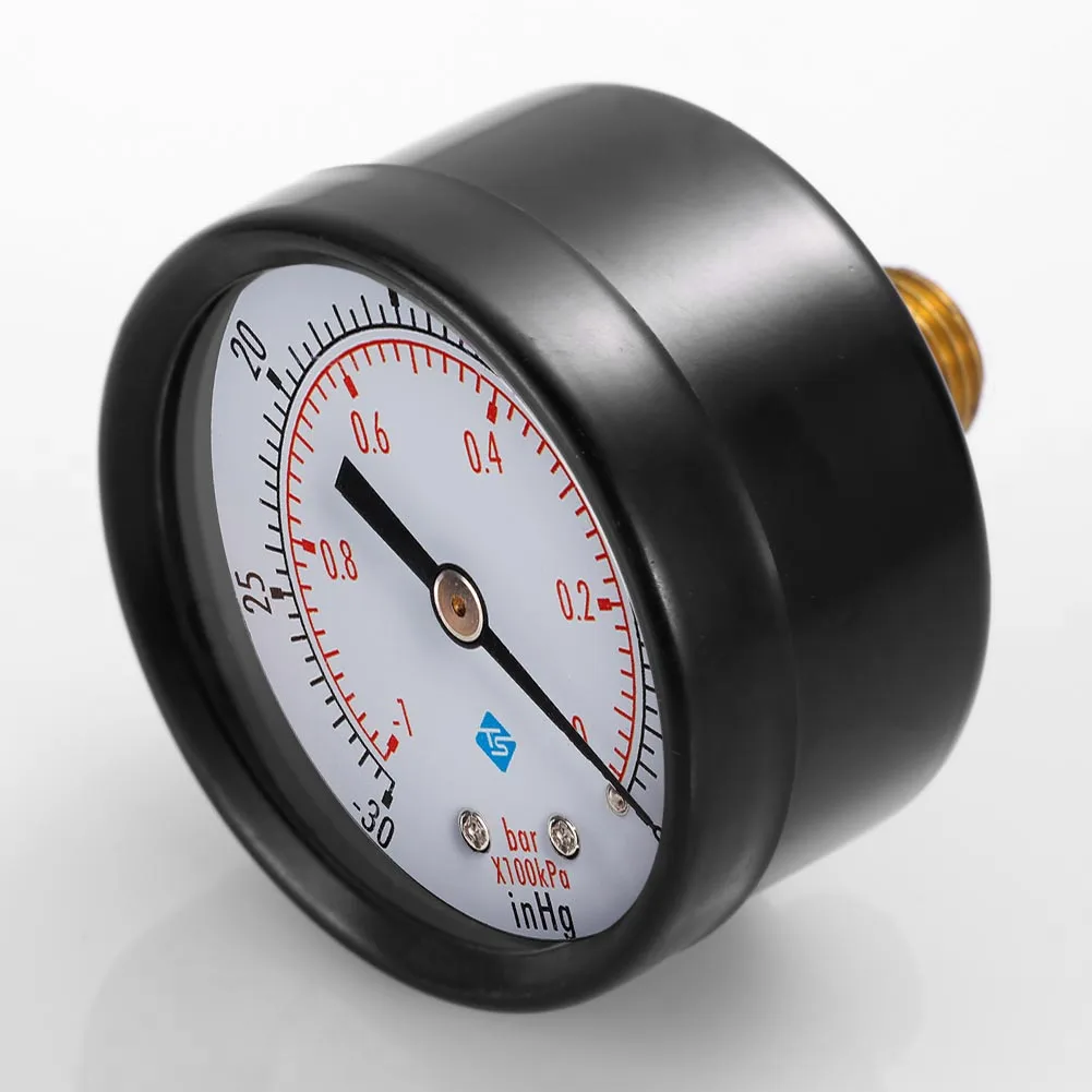 50mmフェイスダブルスケール圧力計0~-30nhg 0~-1Bar真空マノメーターミニデュアルスケールダイヤルゲージ真空圧力計