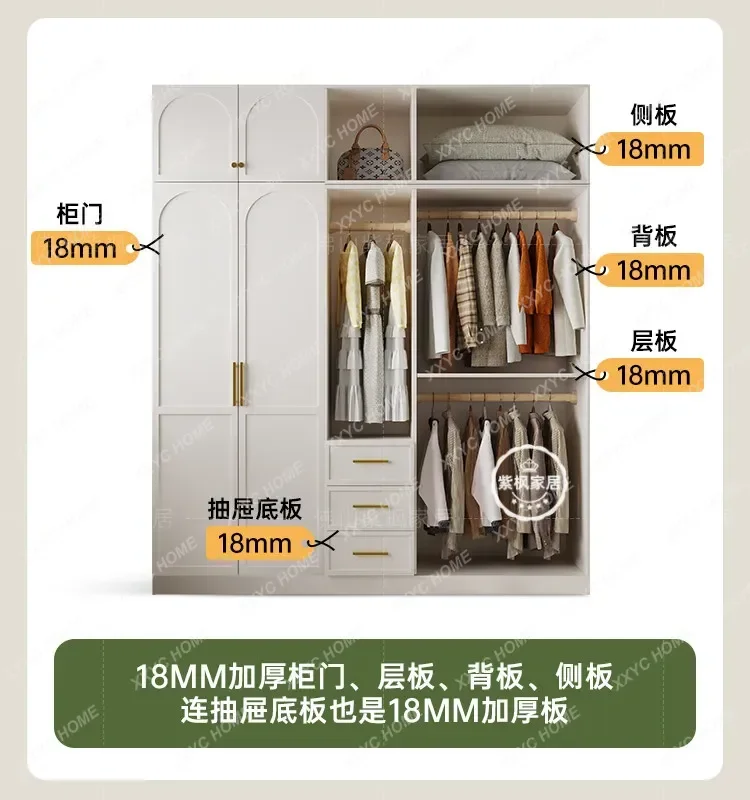 M178 Hallway Vintage Drawers Wardrobe Designs ModernNordic Stylish White Wardrobe Clothes Shelves Bedroom