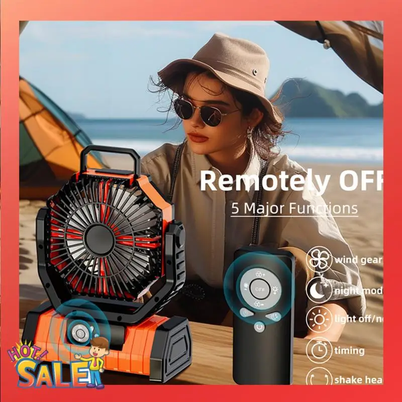 New Outdoor Camping Fan 20,000 Mah Four-Speed Adjustable Directional USB Rechargeable Shaking Head
