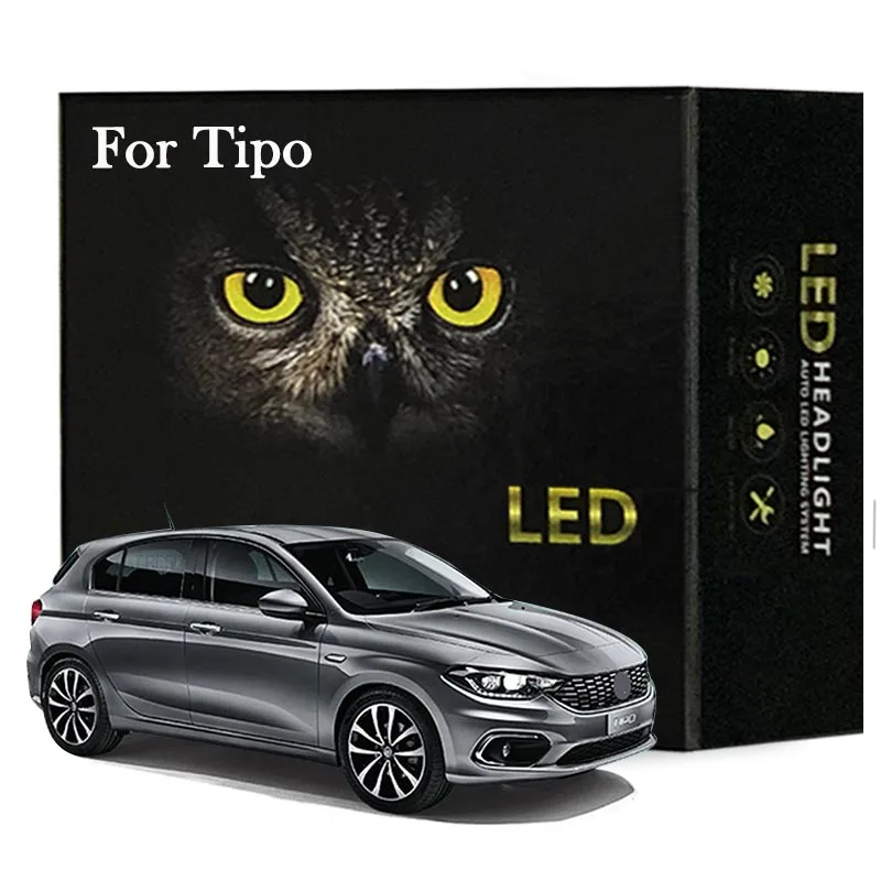 

10Pcs Canbus Led Interior Light Kit For Fiat Tipo 356 357 2015 2016 2017 2018 2019 2020 2021 2022 Dome Trunk Canbus