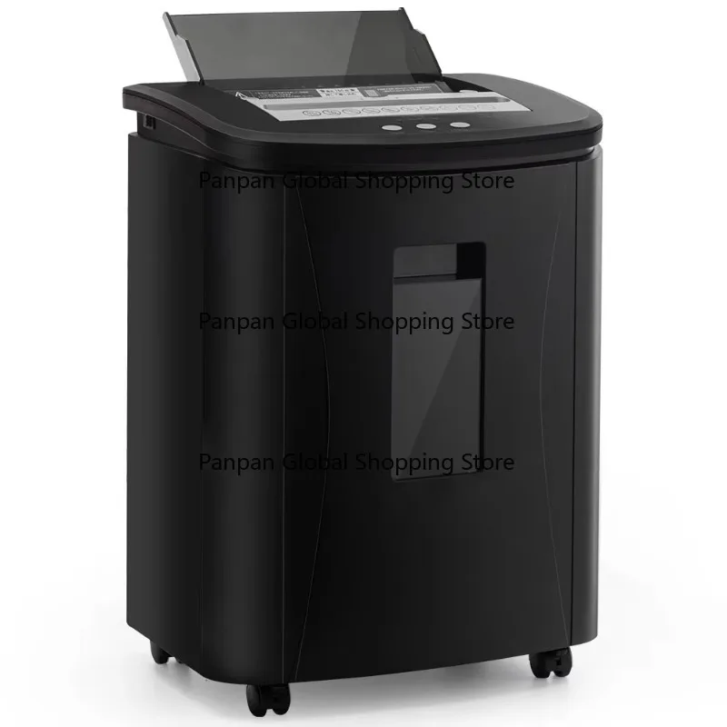 25L Commercial Auto Feed Paper Shredder Machine 150 Sheets 3*10mm Security Level P5 Home Office With Wheels Portable Shredded
