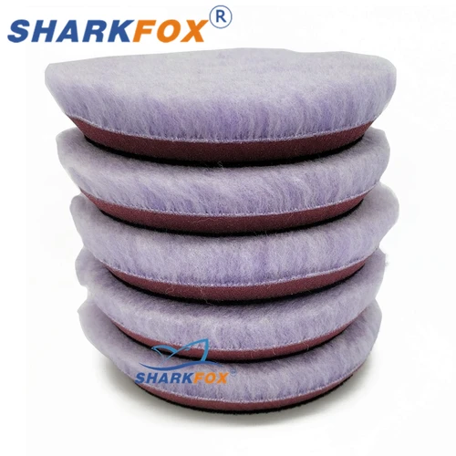 Imagen 1 del producto Sharkfox-disco de pulido de lana de 5 ""/6 pulgadas, almohadilla de pulido y encerado para coche, almohadillas pulidoras para el cuidado de la pintura del coche, accesorios de lavado automático
