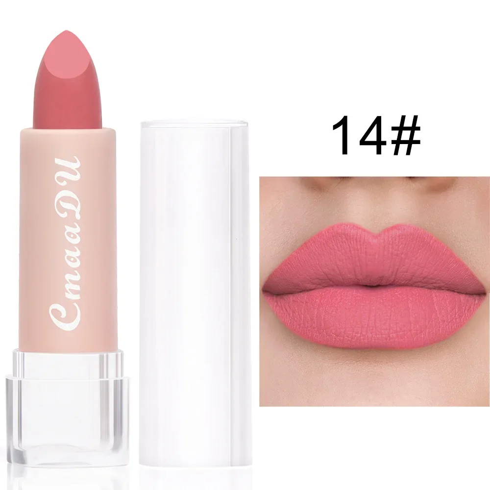 15 Colors Lipstick Matte Velvet  Natural Long Lasting Moisturizing Lipstick Waterproof Sweat Proof Red Lip Tint Women Cosmetics